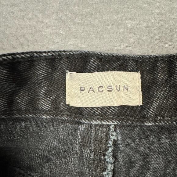 Pacsun Y2K 2000s Women's Madison High Waisted Girlfriend Jeans Black - Size 22 - Picture 9 of 12